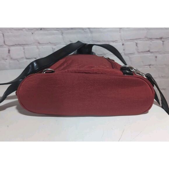 Baggallini Metro Convertible Backpack Nylon Rusty Red Sling EUC Travel - Picture 9 of 14